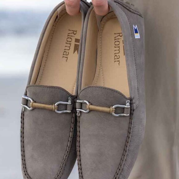 Riomar Hemingway Deck Driver- Slip-On Gray Men's Shoes 11 - Picture 9 of 13